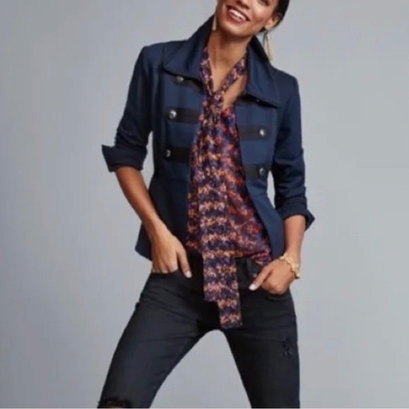 CAbi Navy Blue Ponte Knit Nautical Style - Picture 1 of 7